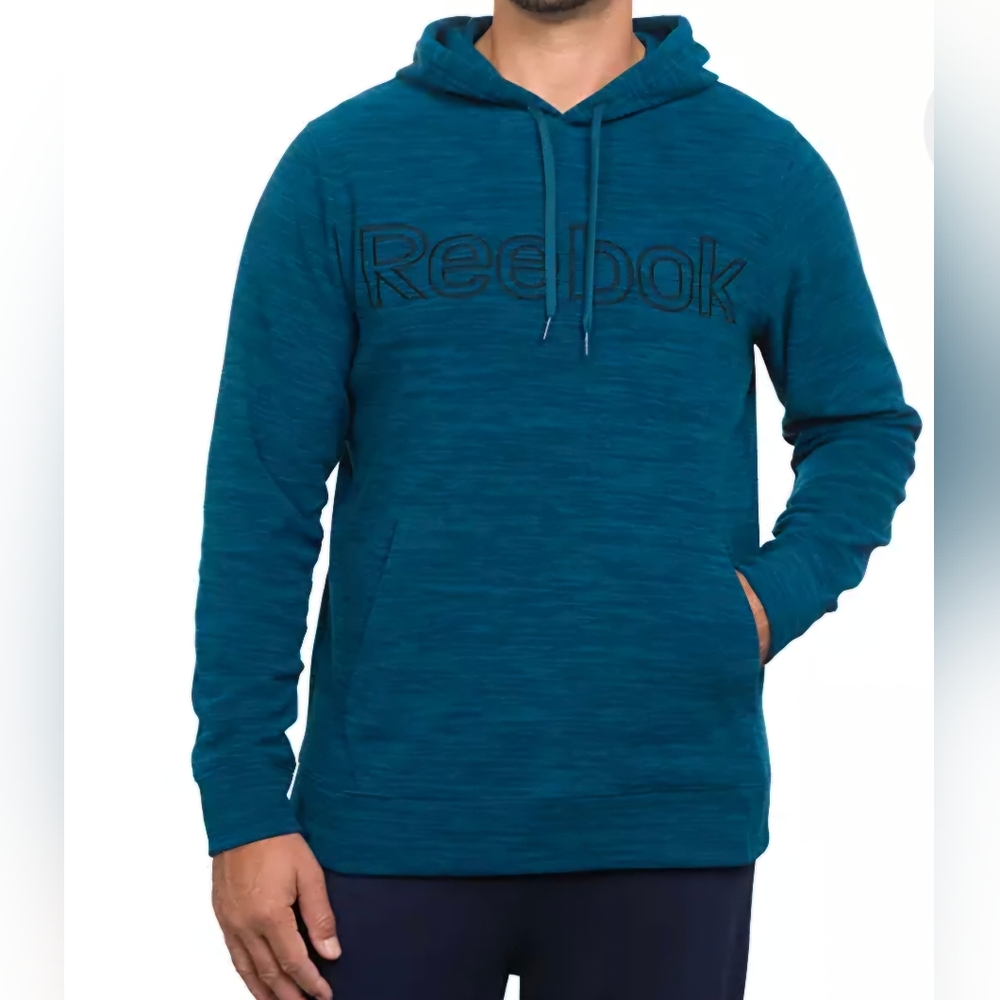 Men's Reebok Size XXL  Melange Logo Polar Fleece Hoodie Pull-Over